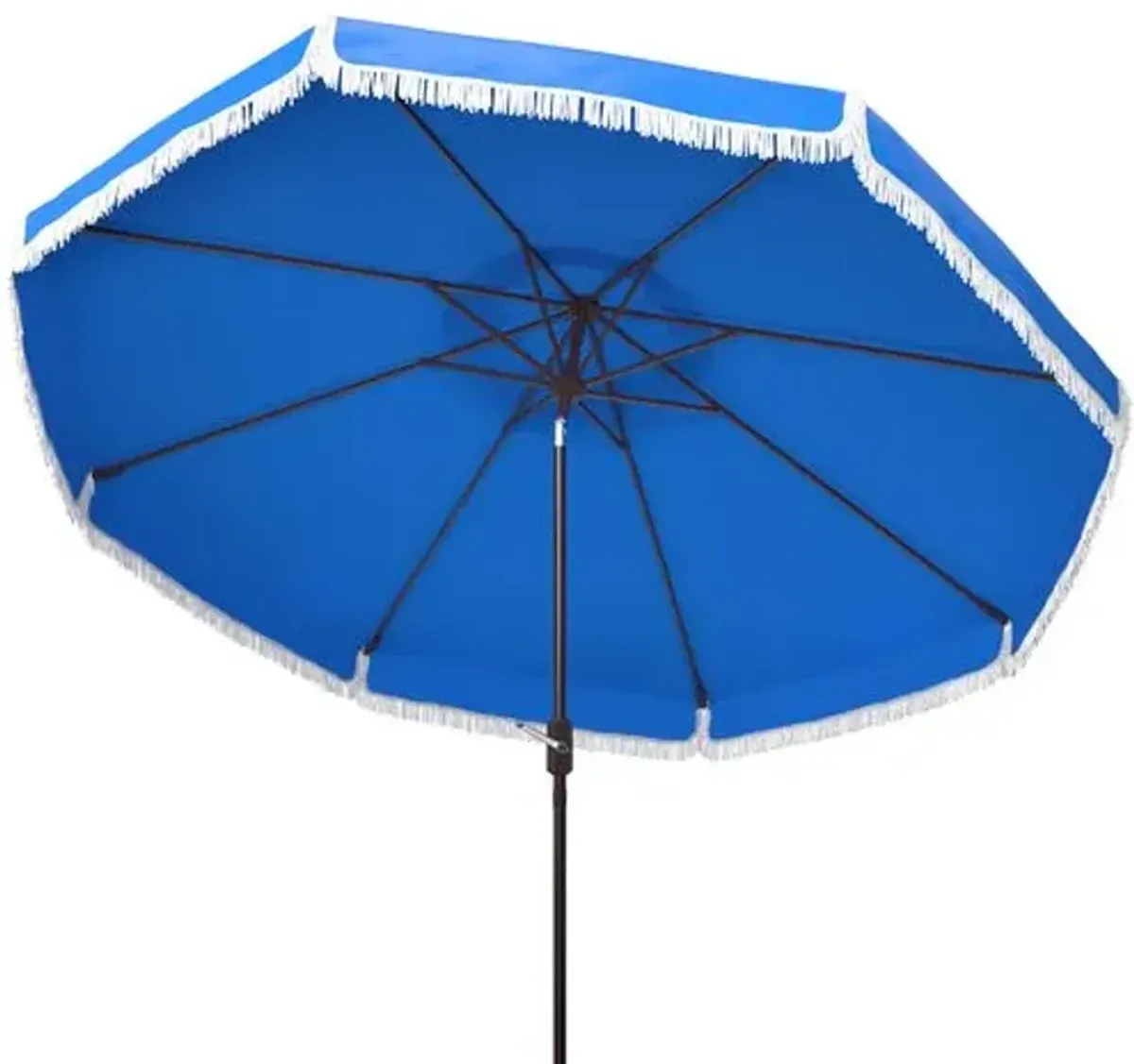 Roma Fringe Outdoor Patio Umbrella - Blue