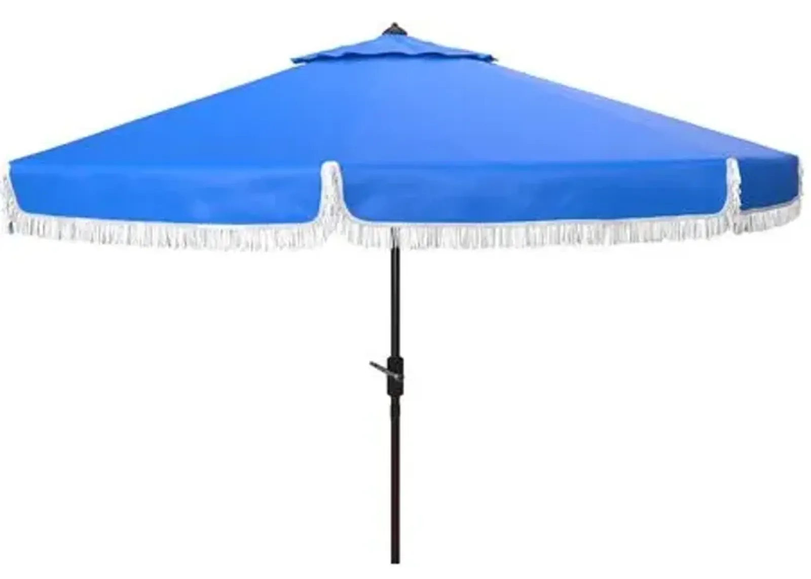 Roma Fringe Outdoor Patio Umbrella - Pacific Blue