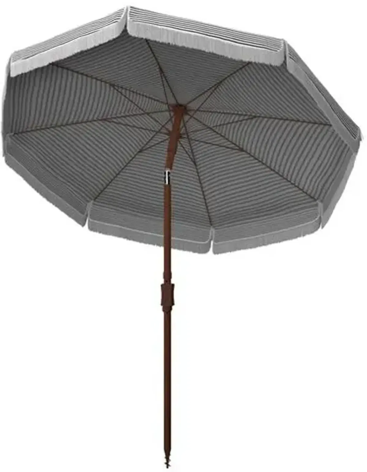 Frenchy Outdoor Stripe Patio Umbrella - White