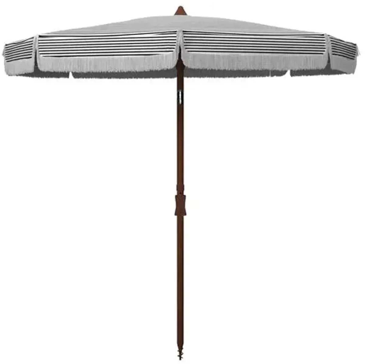 Frenchy Outdoor Stripe Patio Umbrella - White