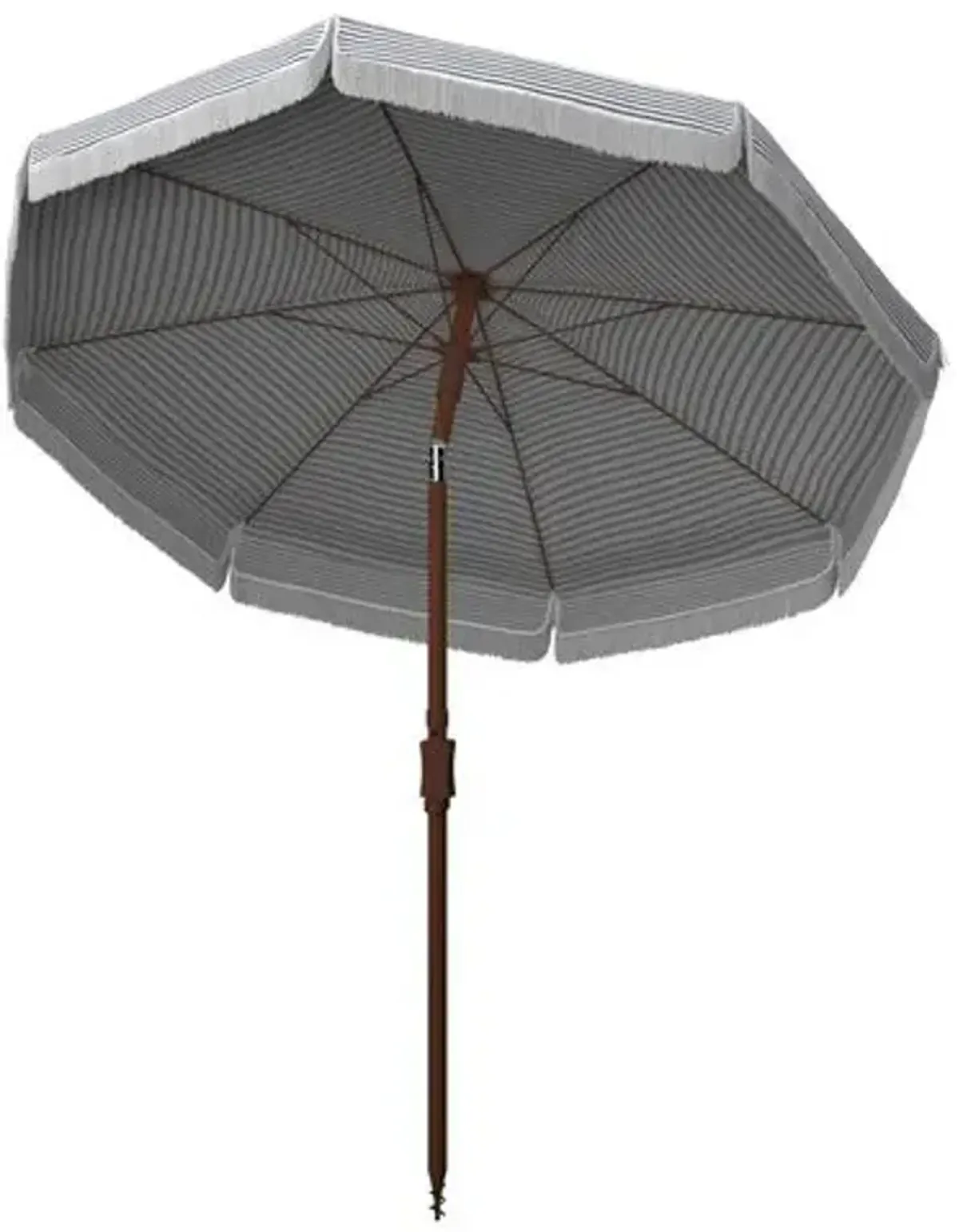 Frenchy Outdoor Stripe Patio Umbrella - White