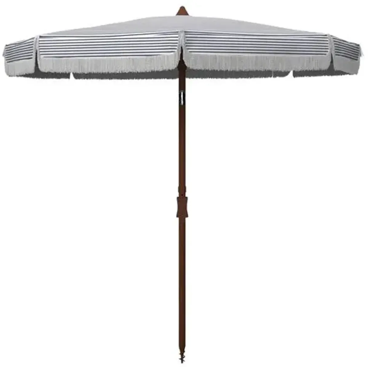 Frenchy Outdoor Stripe Patio Umbrella - White