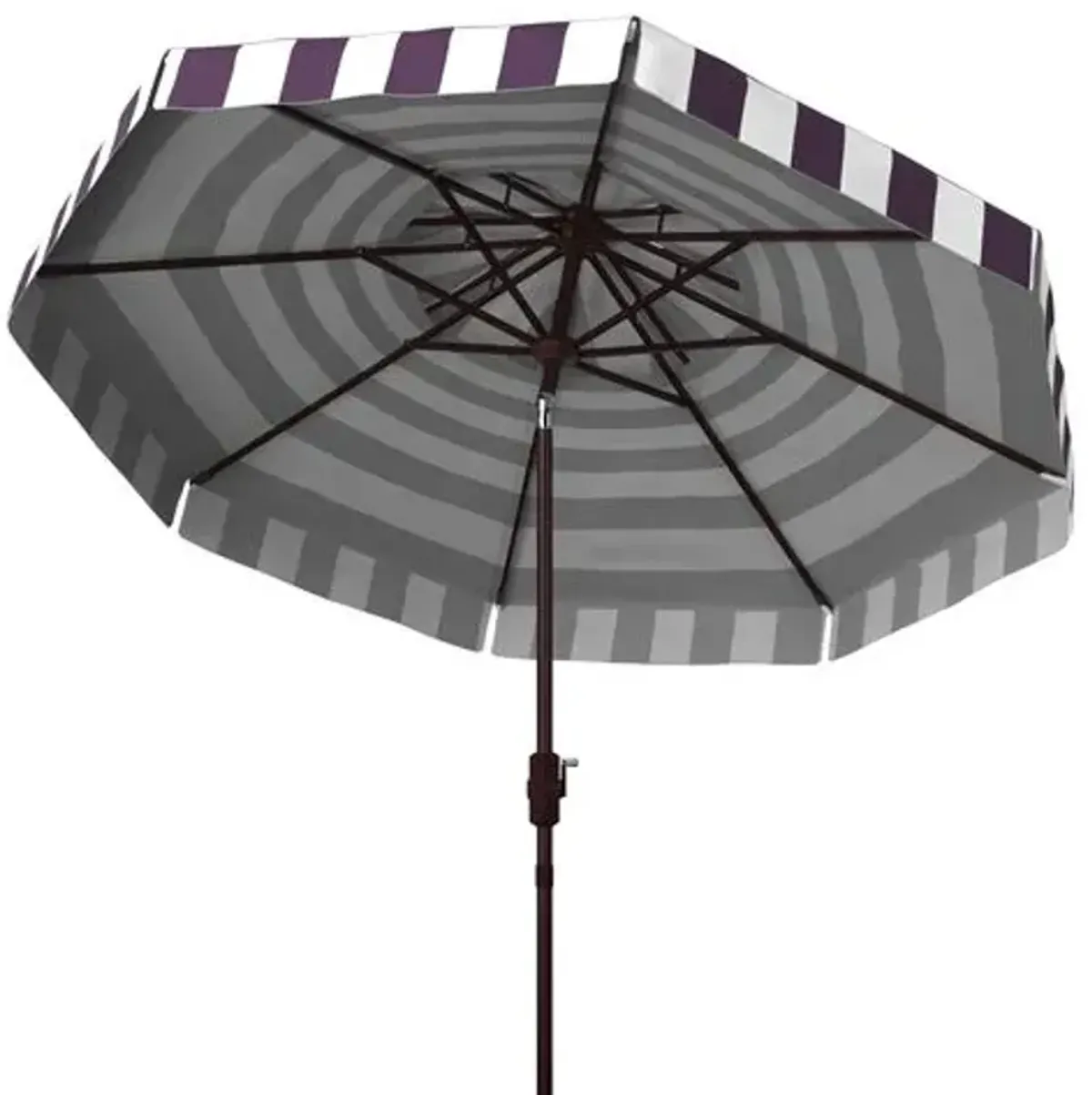 Rita Double Top Outdoor Stripe Patio Umbrella - Blue