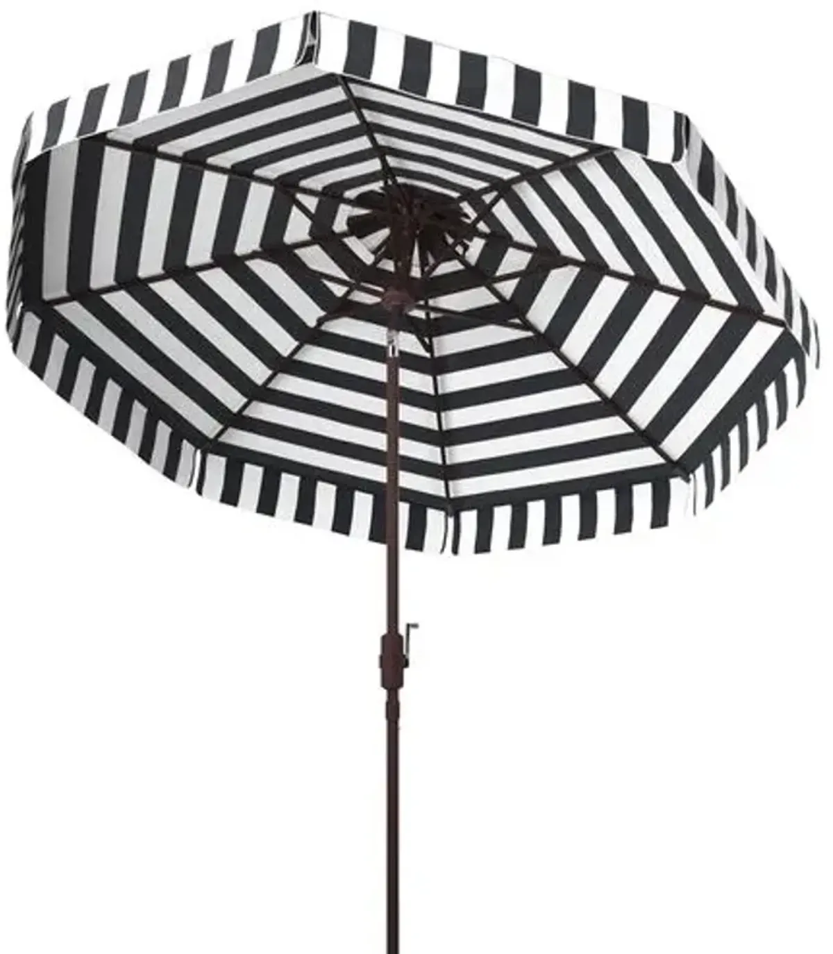 Rita Round Outdoor Patio Umbrella - Navy/White Stripe - Blue