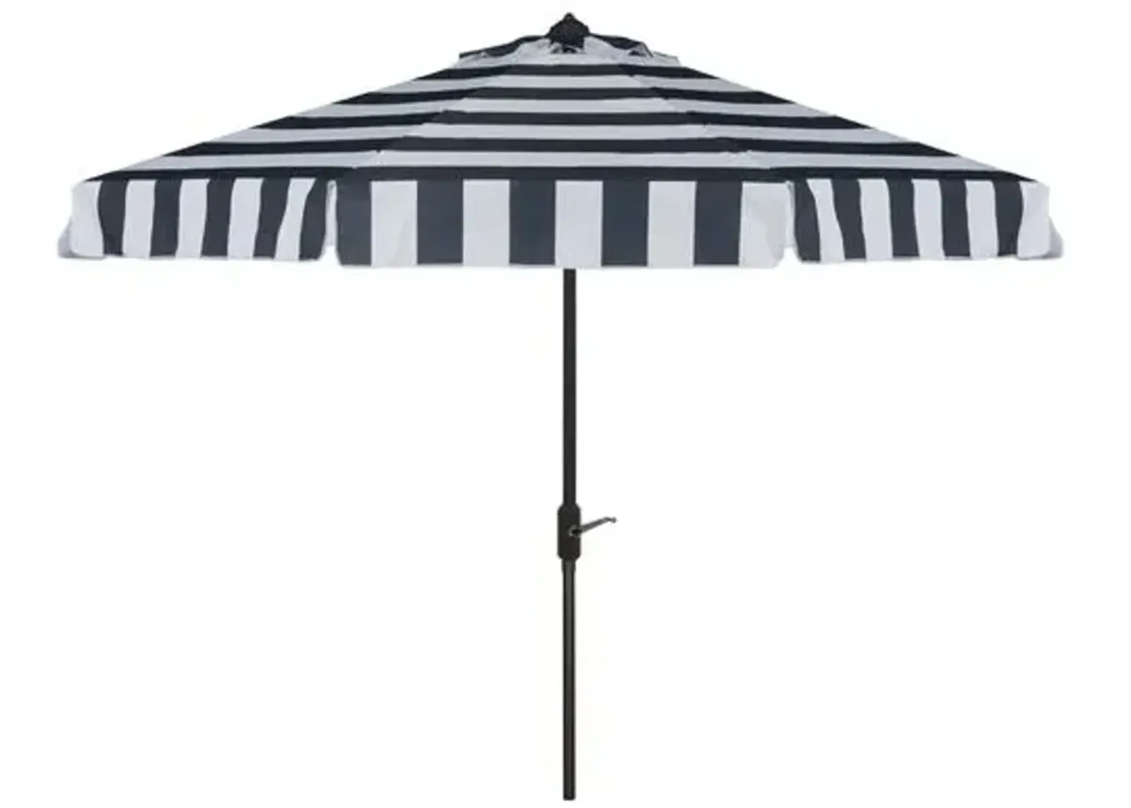 Rita Round Outdoor Patio Umbrella - Navy/White Stripe - Blue