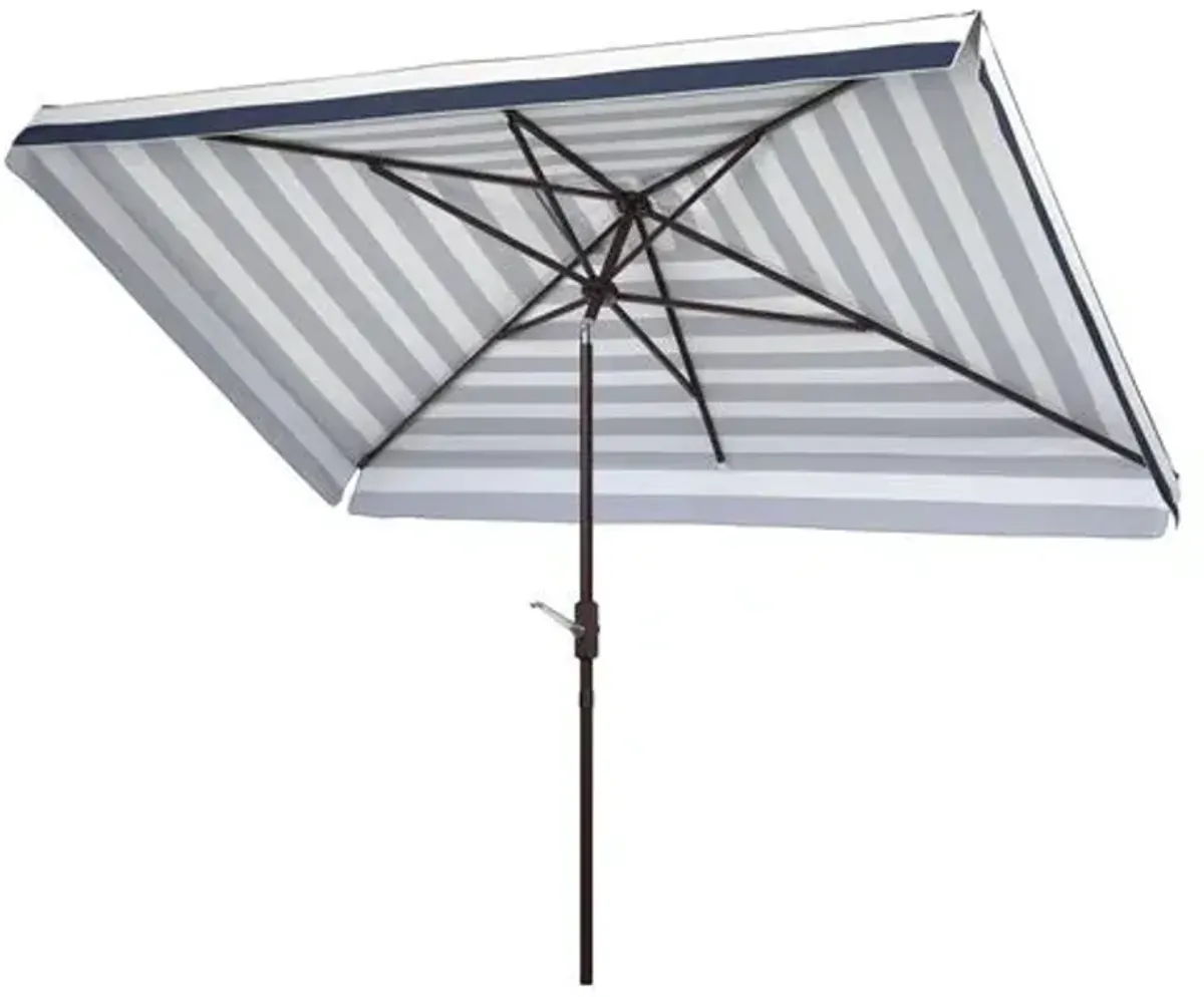 Rita Rectangle Outdoor Patio Umbrella - Black/White Stripe