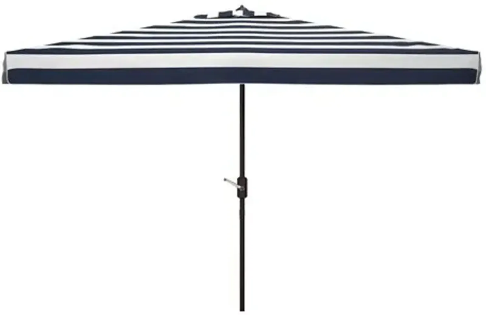 Rita Rectangle Outdoor Patio Umbrella - Black/White Stripe