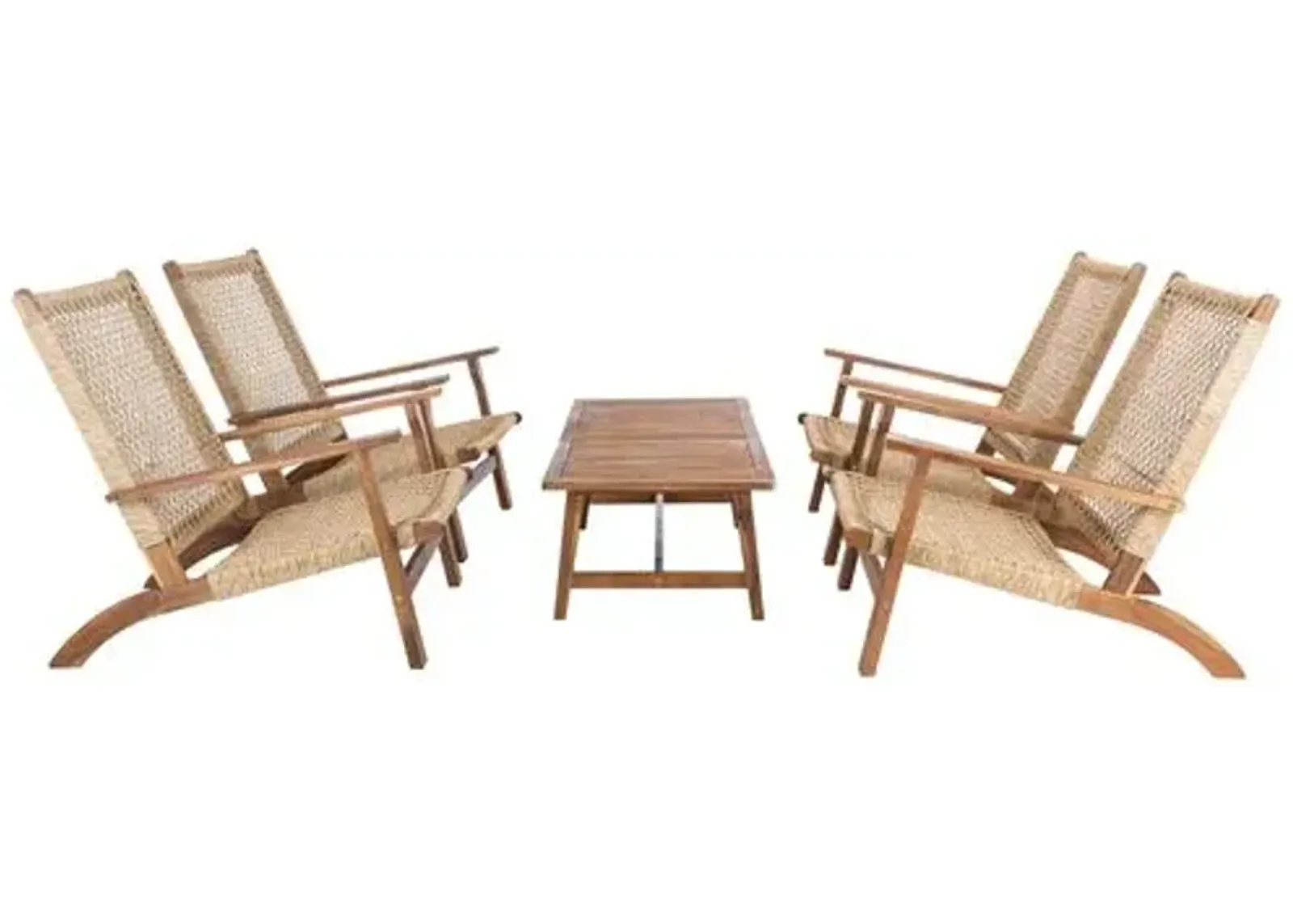 Nina 5-Pc Outdoor Lounge Set - Light Brown