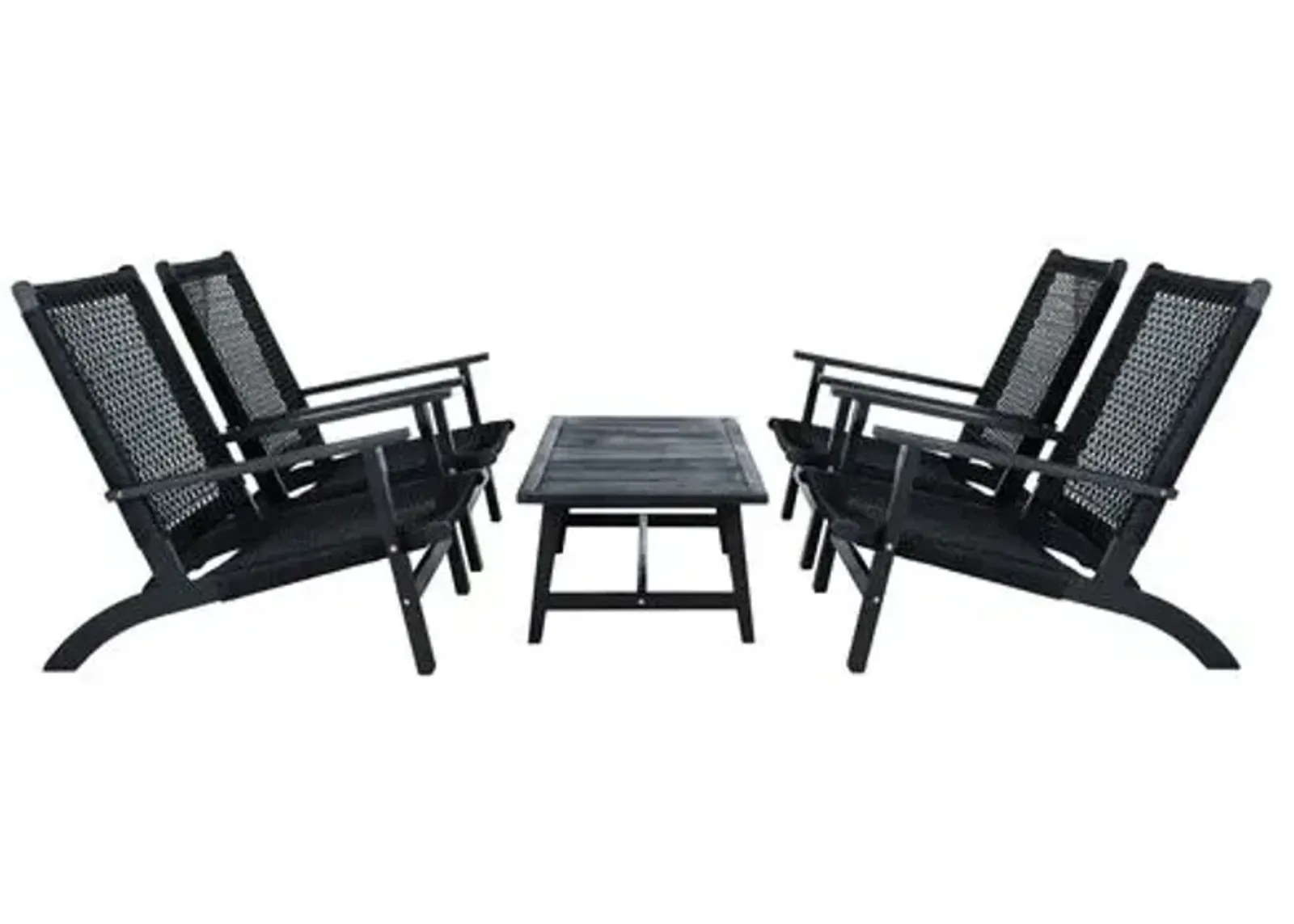 Nina 5-Pc Outdoor Lounge Set - Black