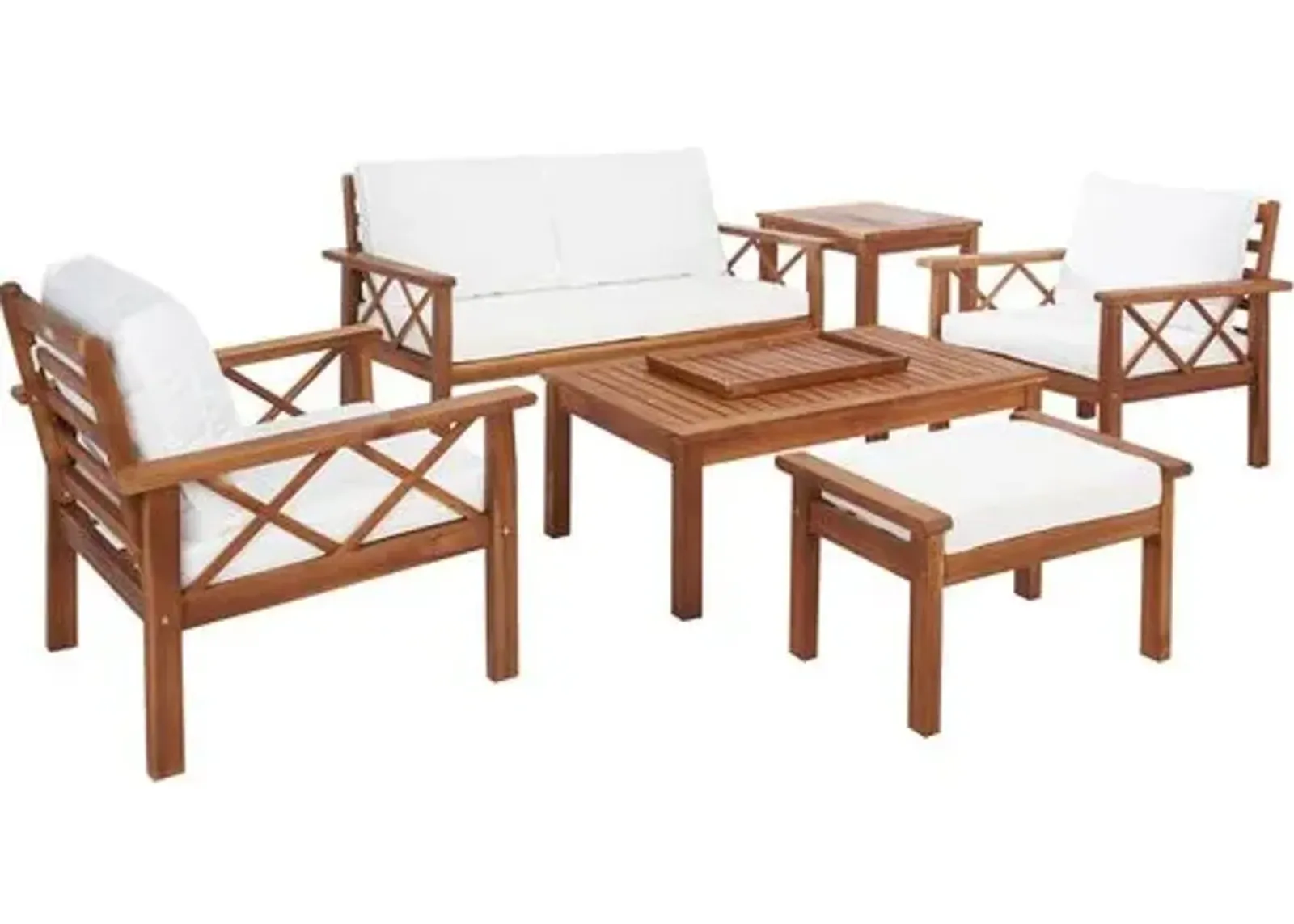 Lori 6-Pc Outdoor Lounge Set - Natural/Beige