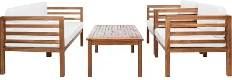 Kendall 4-Pc Outdoor Lounge Set - Natural/Beige