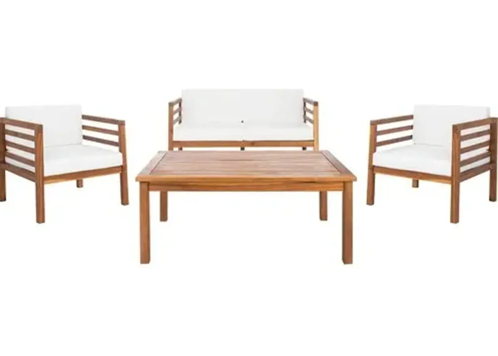 Kendall 4-Pc Outdoor Lounge Set - Natural/Beige