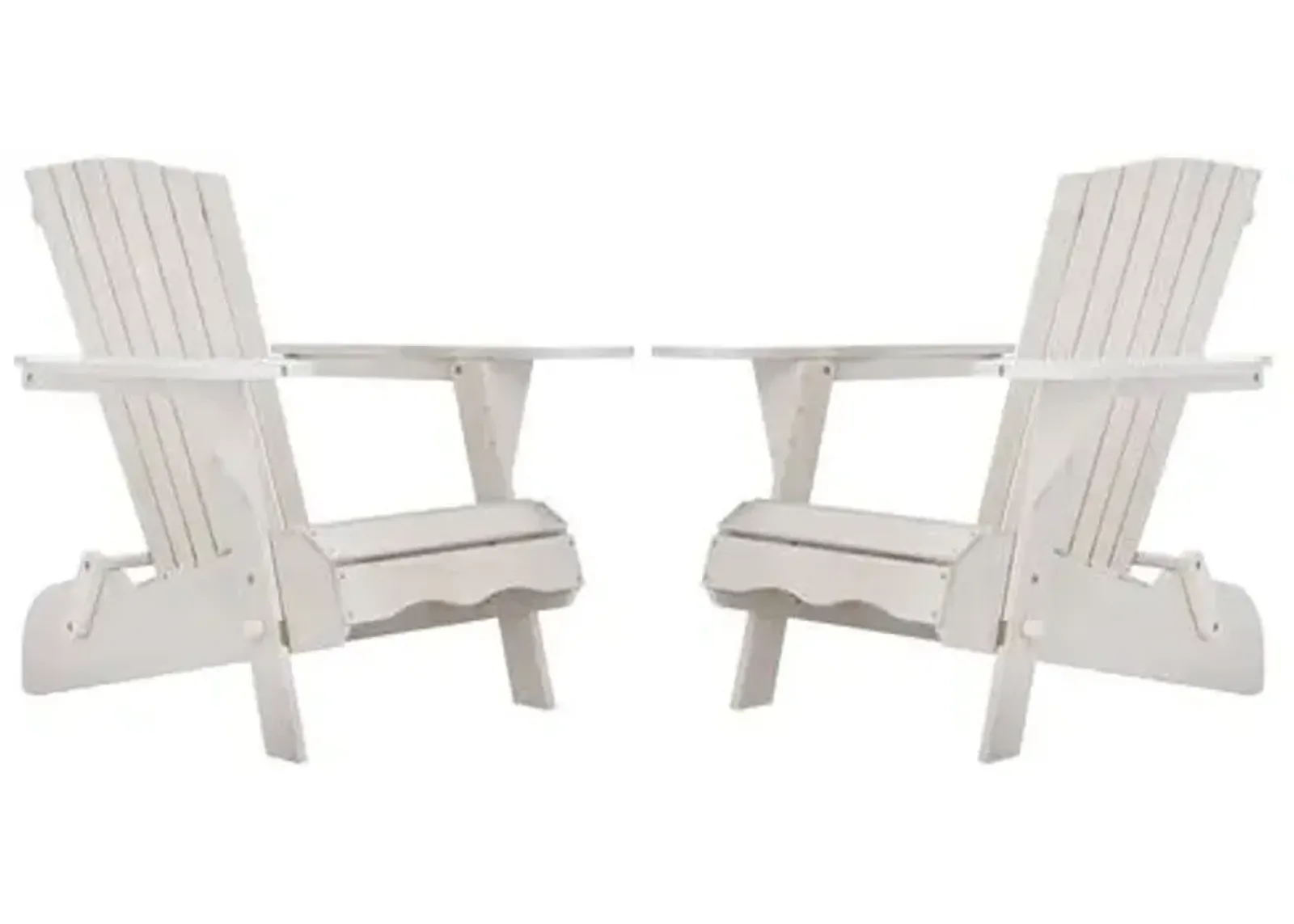 Set of 2 Hampton Outdoor Adirondack Chairs - White