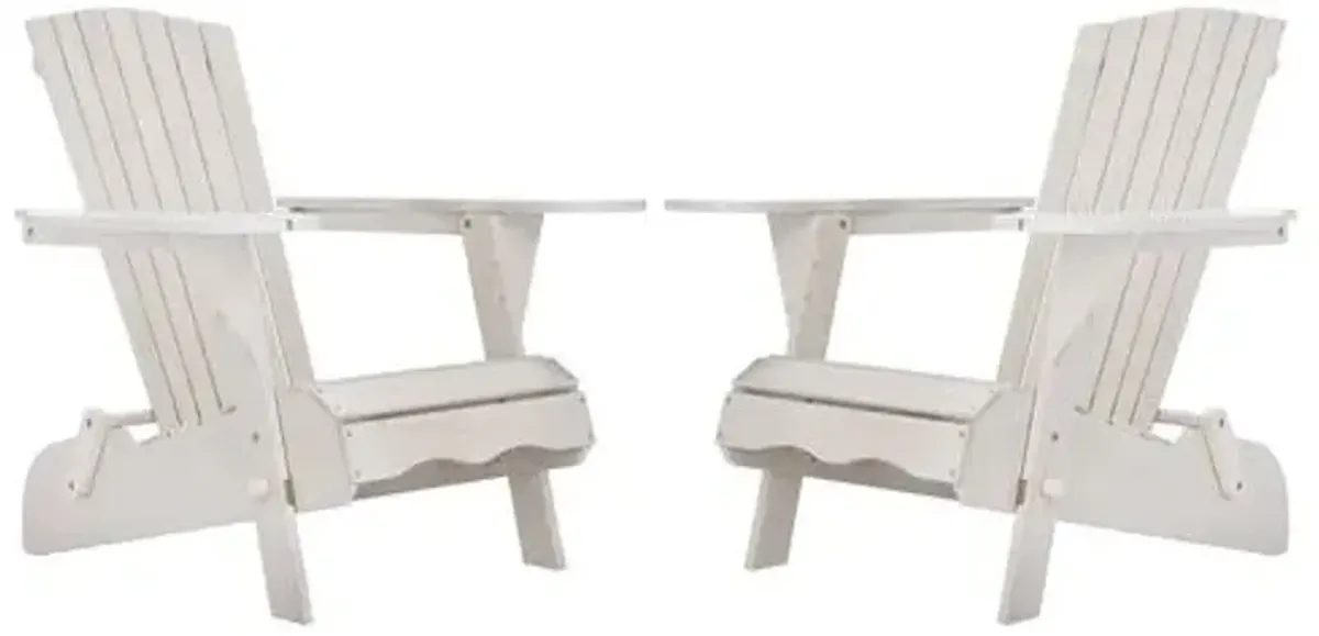 Set of 2 Hampton Outdoor Adirondack Chairs - White