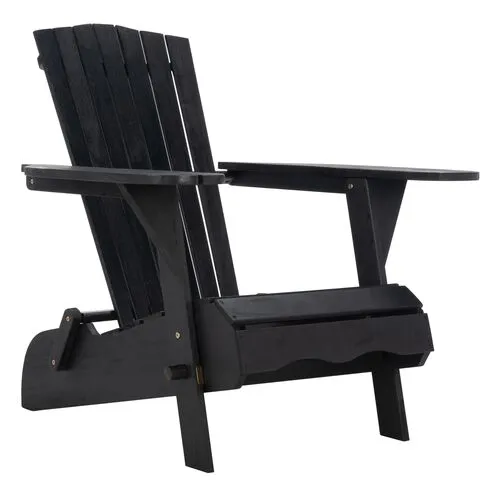 Set of 2 Hampton Outdoor Adirondack Chairs - Black