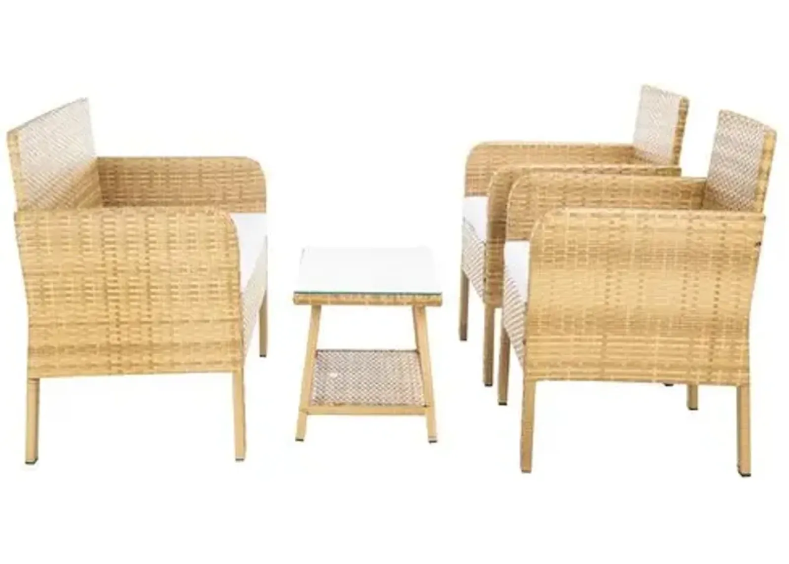 Callipso 4-Pc Outdoor Lounge Set - Nautral/White