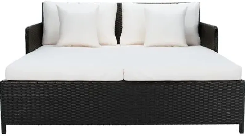 Callipso Outdoor Daybed - Black/Biege - Ivory - Comfortable, Sturdy