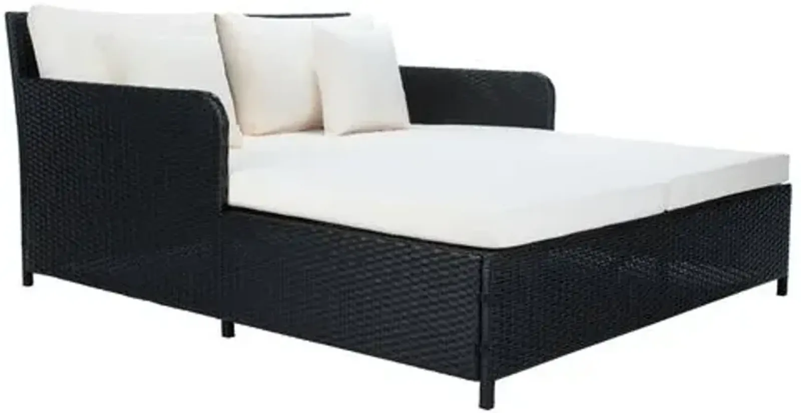 Callipso Outdoor Daybed - Black/Biege - Ivory - Comfortable, Sturdy