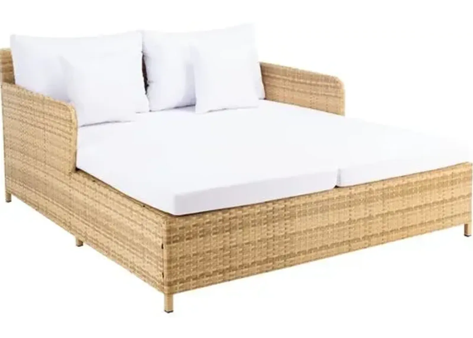 Callipso Outdoor Daybed - Natural/White - Comfortable, Sturdy