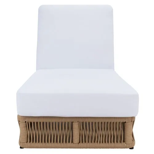 Callipso Outdoor Chaise - Natural/White - Comfortable, Sturdy, Stylish