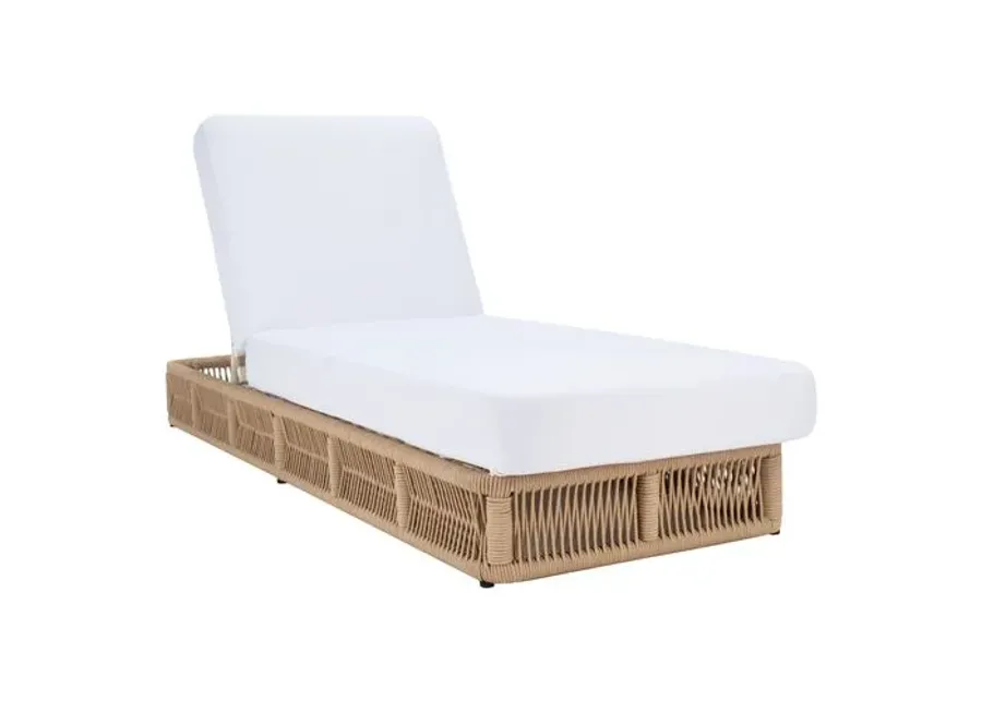 Callipso Outdoor Chaise - Natural/White - Comfortable, Sturdy, Stylish