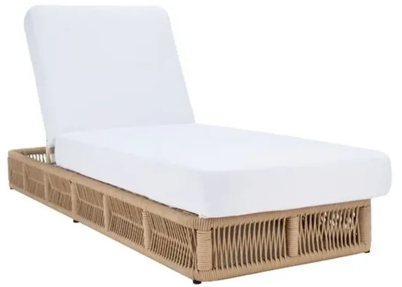 Callipso Outdoor Chaise - Natural/White - Comfortable, Sturdy, Stylish