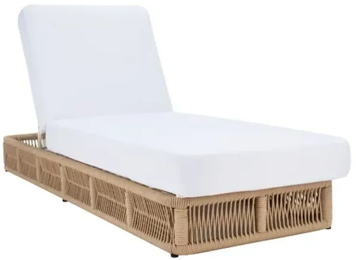 Callipso Outdoor Chaise - Natural/White - Comfortable, Sturdy, Stylish