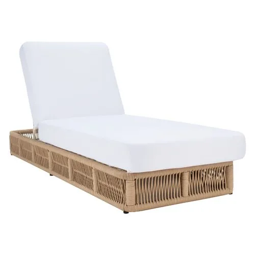 Callipso Outdoor Chaise - Natural/White - Comfortable, Sturdy, Stylish