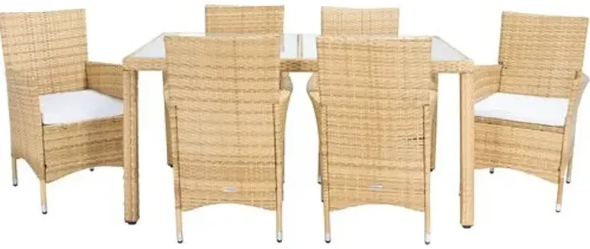 Janis Outdoor Dining Set - White