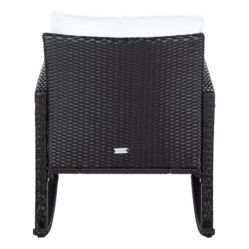 Aurora Outdoor Rocking Chair - Black/White