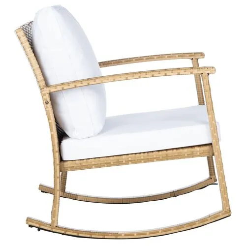 Aurora Outdoor Rocking Chair - Natural/White