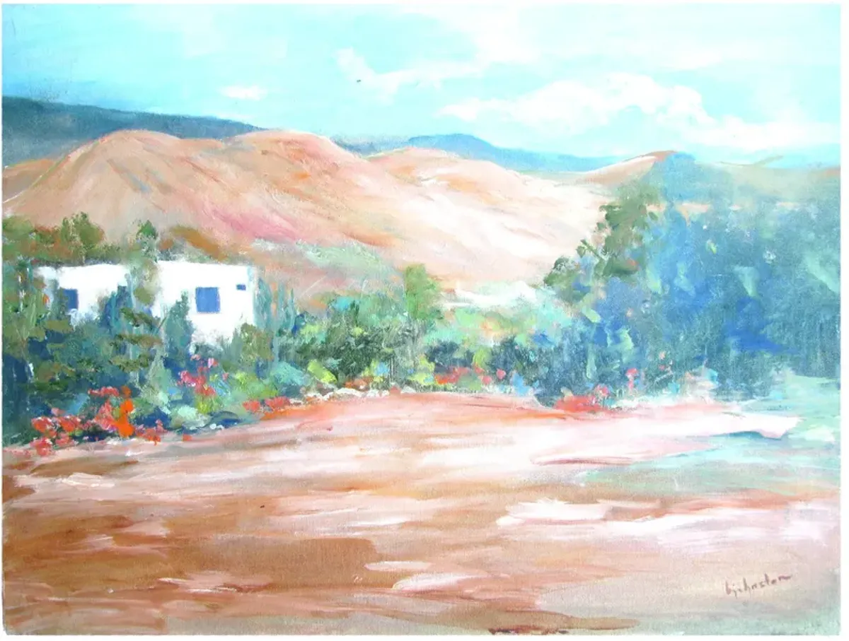 Southwestern Landscape by BJ Johnston - Chez Vous - Blue