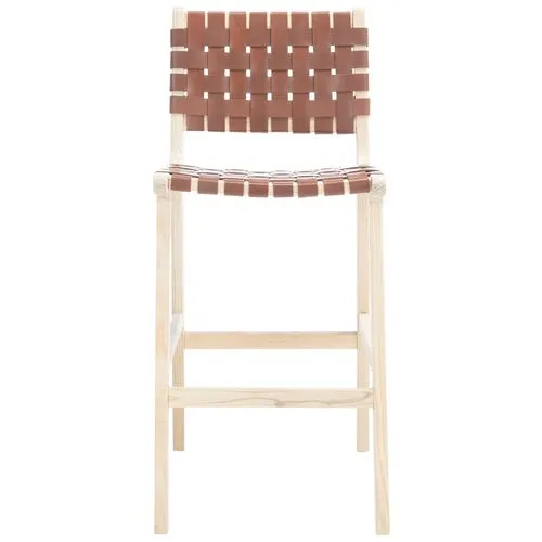 Vince Leather Barstool - Natural/Cognac - Brown
