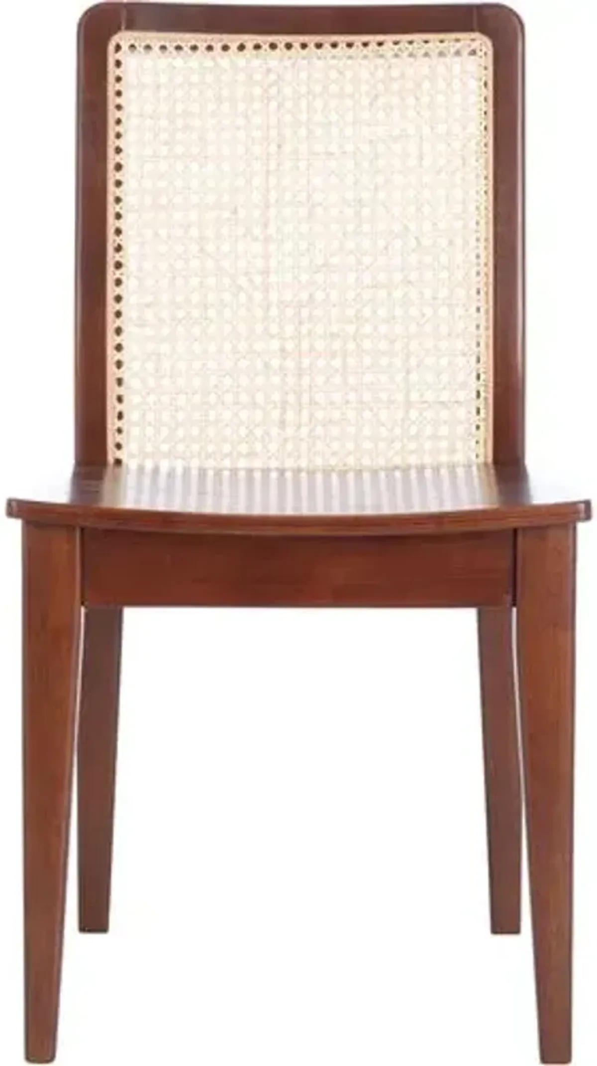 Set of 2 Stefania Rattan Dining Chairs - Brown