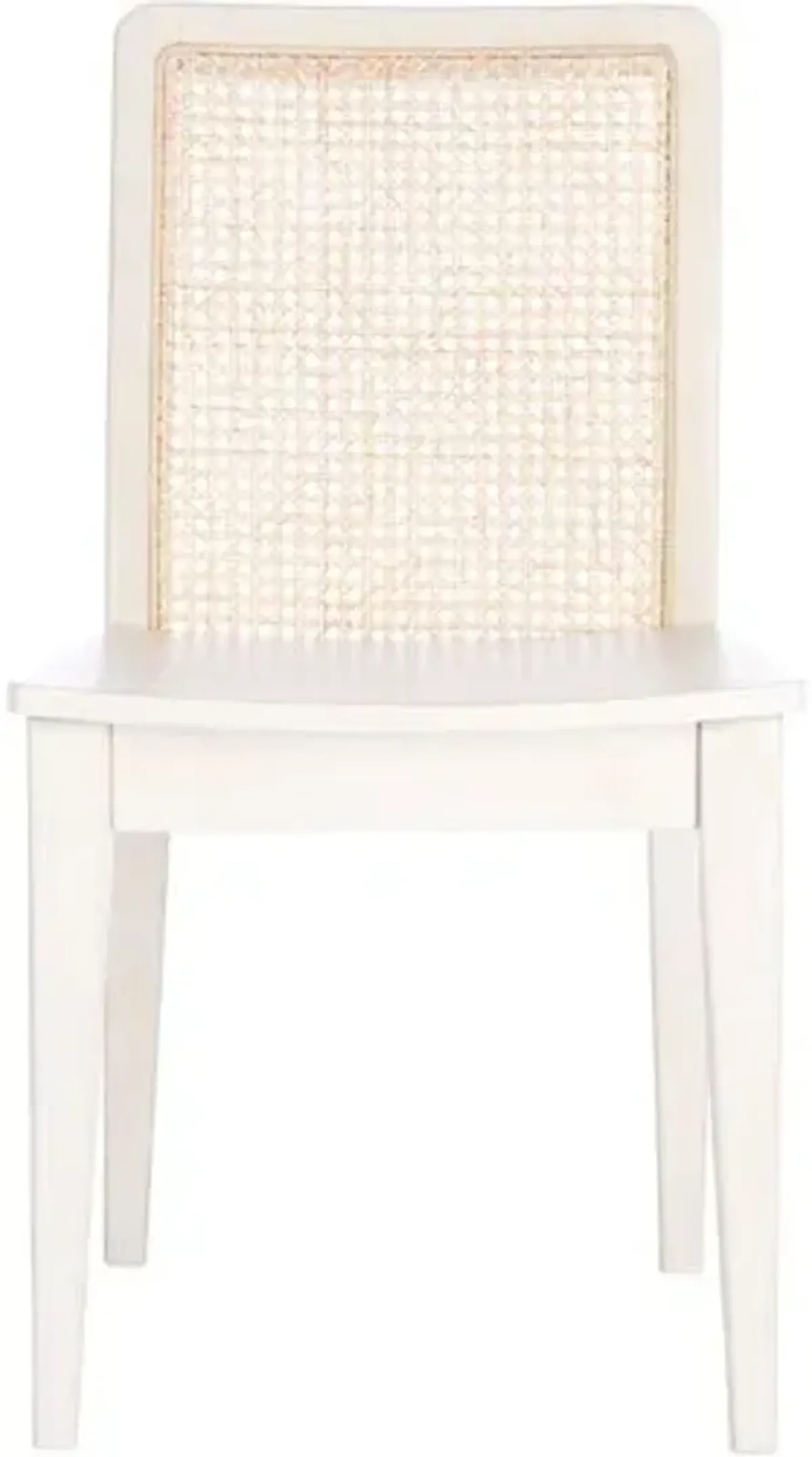 Set of 2 Stefania Rattan Dining Chairs - White