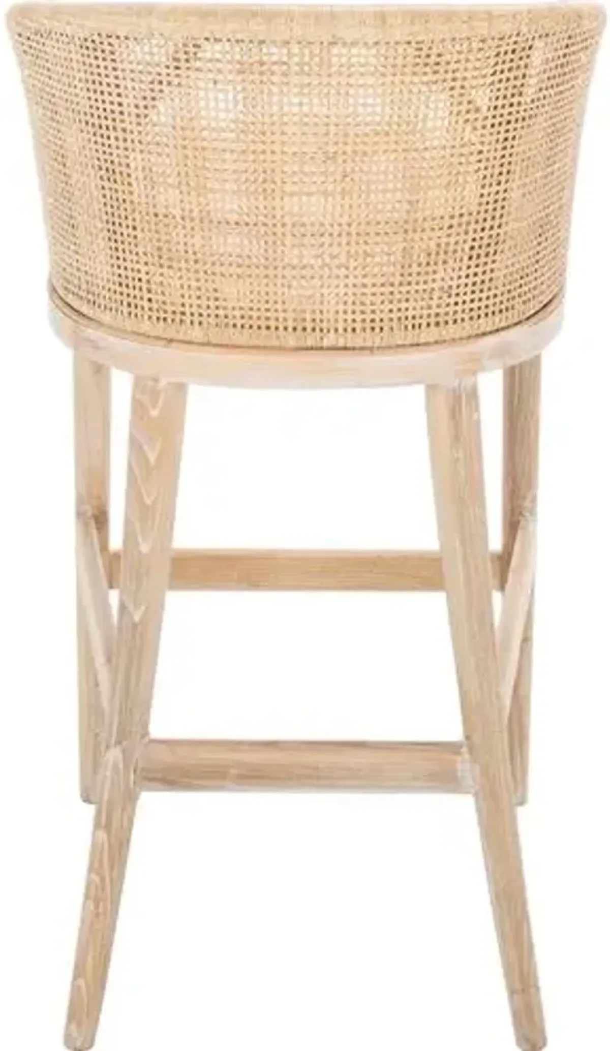 Henrietta Rattan Barstool - Natural - White