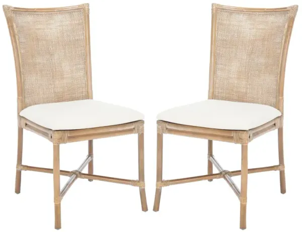 S/2 Aleksandra Rattan Accent Chairs, Gray