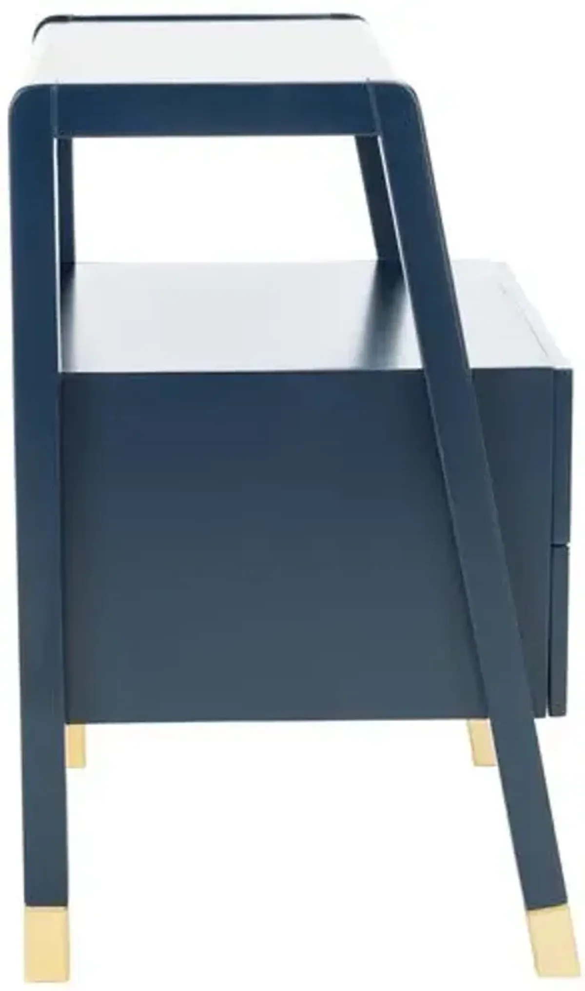 Zeph 2-Drawer Accent Table - Navy/Gold - Blue - 24H x 19W x 15D in