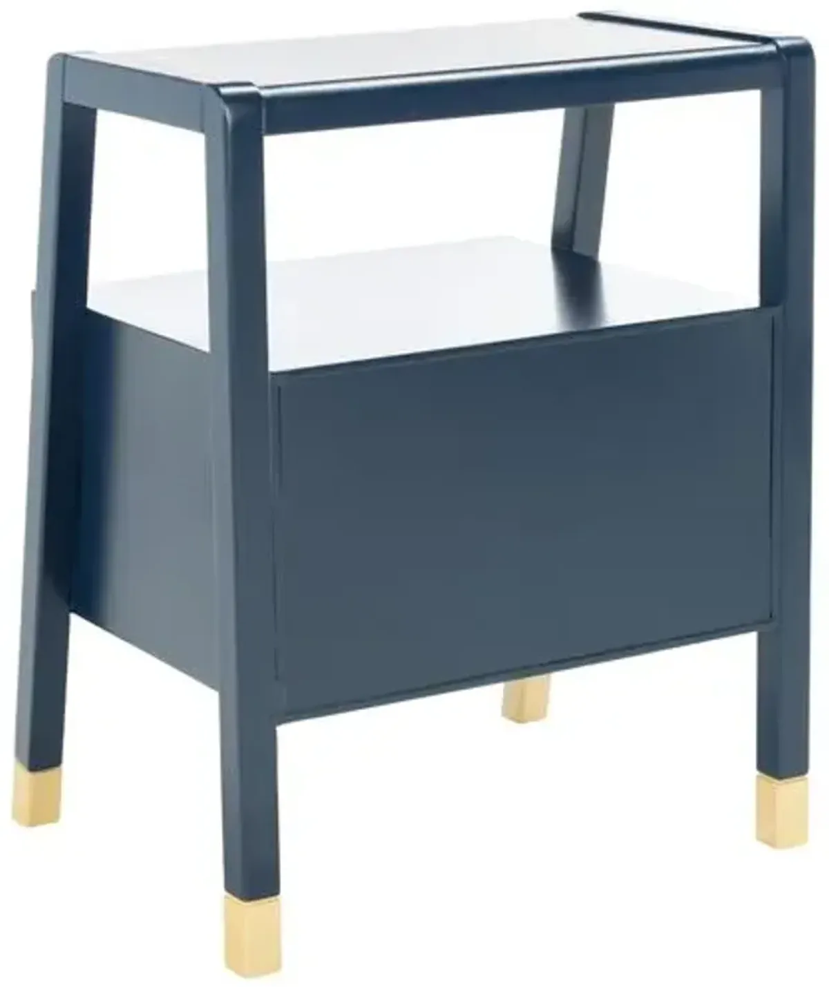 Zeph 2-Drawer Accent Table - Navy/Gold - Blue - 24H x 19W x 15D in