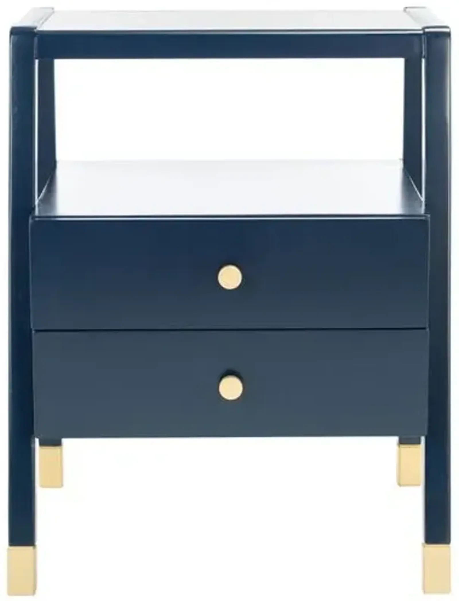 Zeph 2-Drawer Accent Table - Blue - 24H x 19W x 15D in