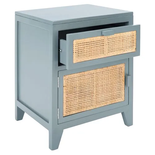 Terrence Nightstand - Blue Gray/Natural