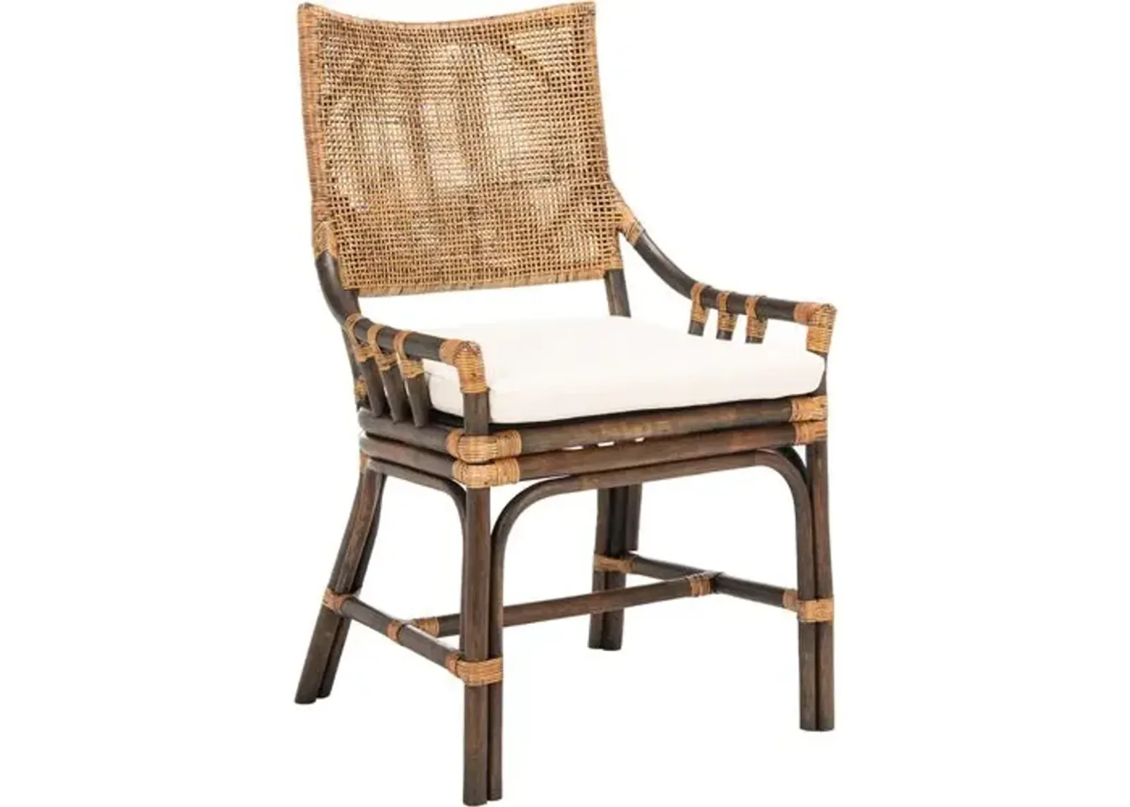 Henrietta Rattan Chair - Black - White