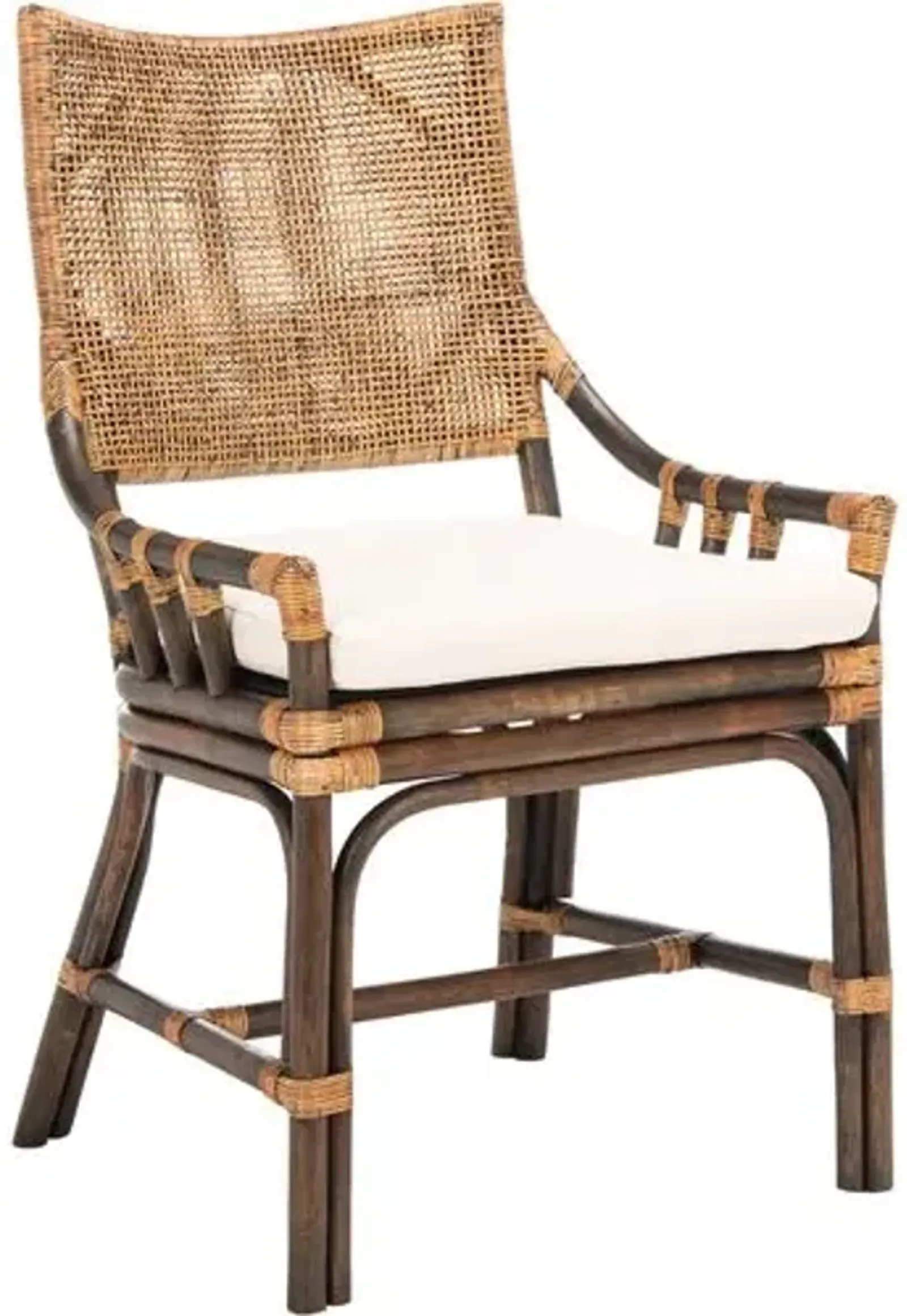 Henrietta Rattan Chair - Black - White