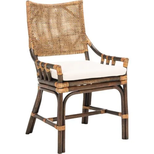 Henrietta Rattan Chair - Black - White