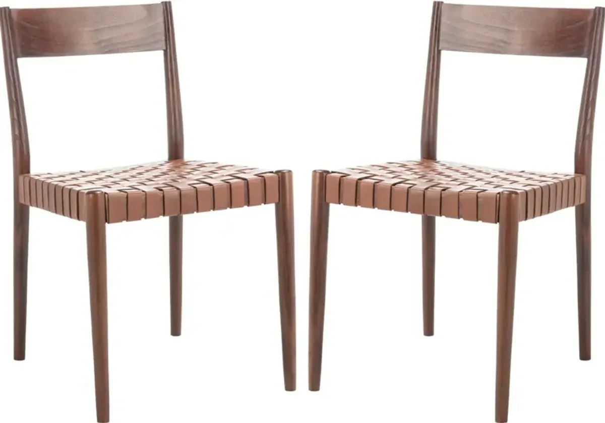 S/2 Vince Leather Dining Chairs