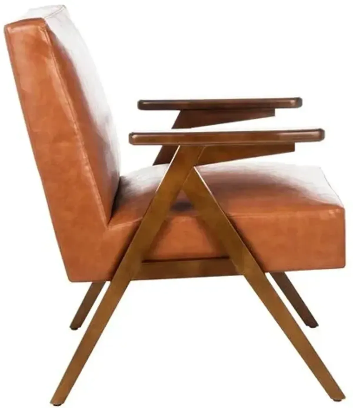 Aric Armchair - Walnut/Cognac - Brown