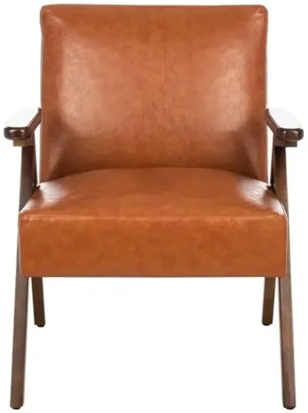 Aric Armchair - Walnut/Cognac - Brown