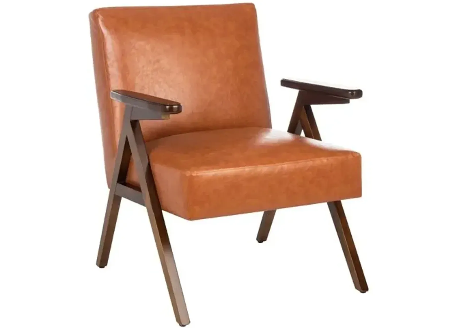 Aric Armchair - Walnut/Cognac - Brown