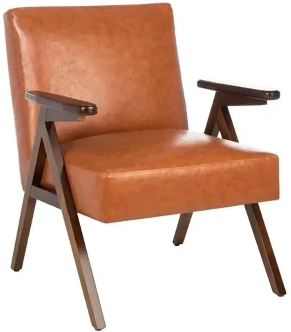 Aric Armchair - Walnut/Cognac - Brown