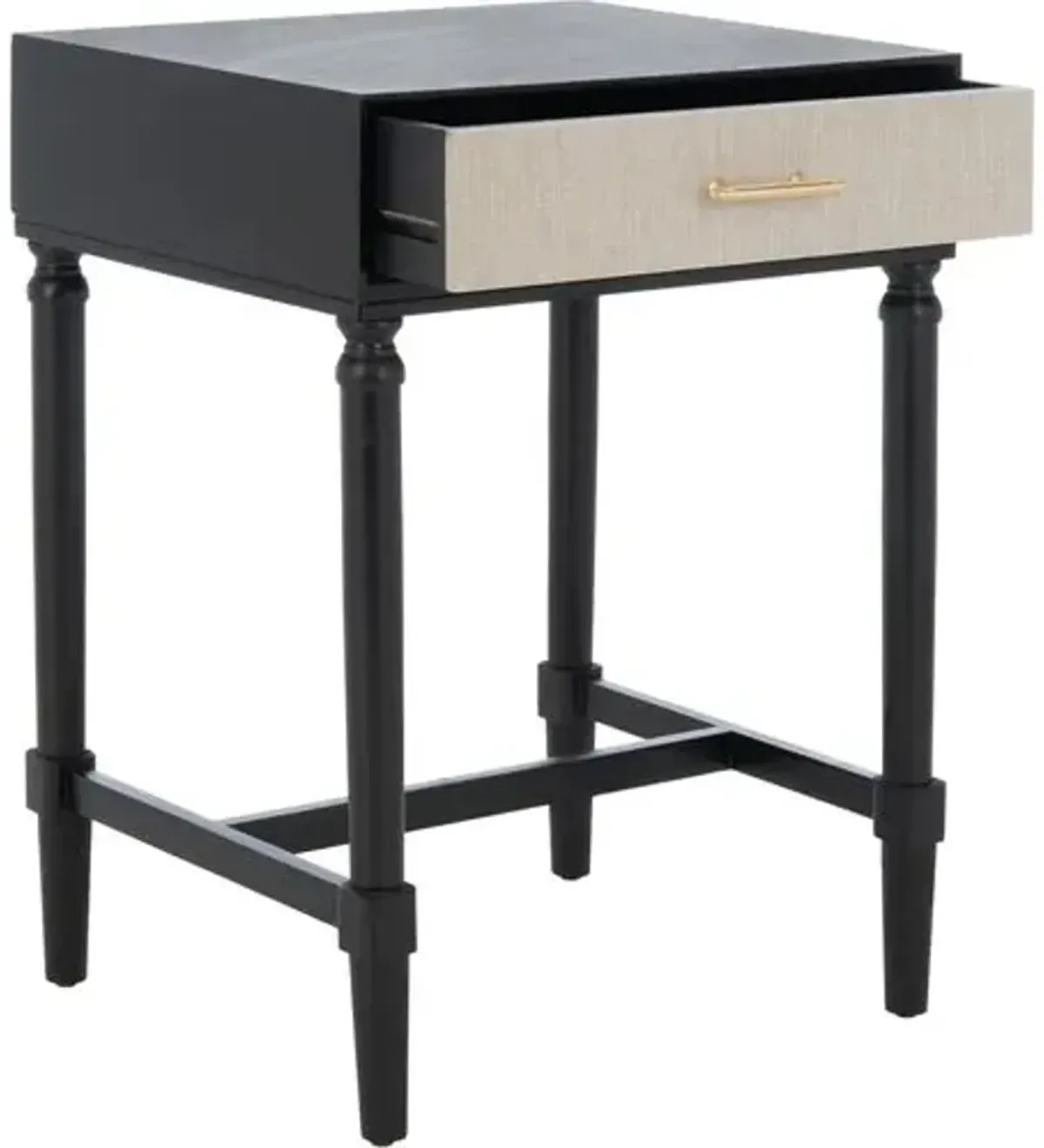 Lincoln 1-Drawer Accent Table - Black - 26H x 19W x 15.8D in